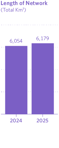 Length of network MRG